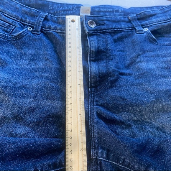 Sonoma Women’s Boyfriend Denim Shorts Size 14 Dark Wash Casual‎ - Picture 6 of 7